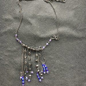 Beads on chained necklace